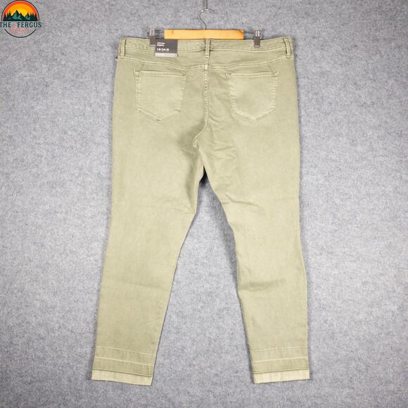 NWT Mossimo Jegging Jeans Green Mid-Rise Skinny Denim Normcore Women's 18/34R - Picture 3 of 12